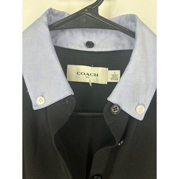 Coach Black Button Up Flare Shirt Dress 0 - Picture 4 of 5